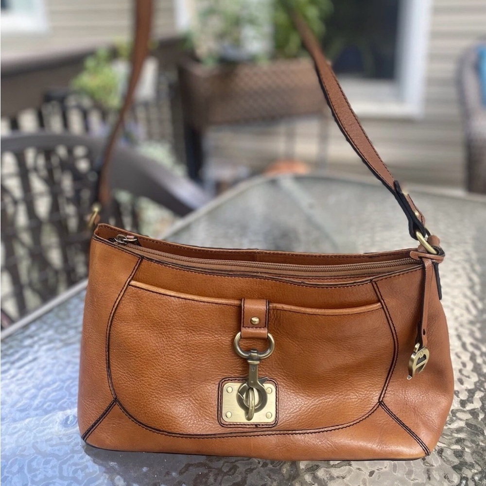 Classic Designer Etienne Aigner leather bag Beautiful Hazelnut Brown Purse EUC